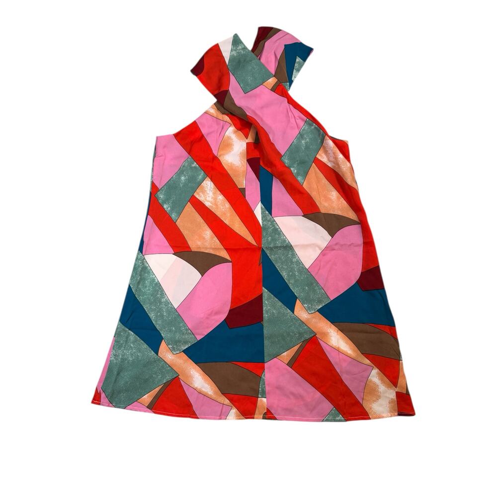 NWT Cupshe Size Small Multicolor A-Line Dress Retro Geo Print